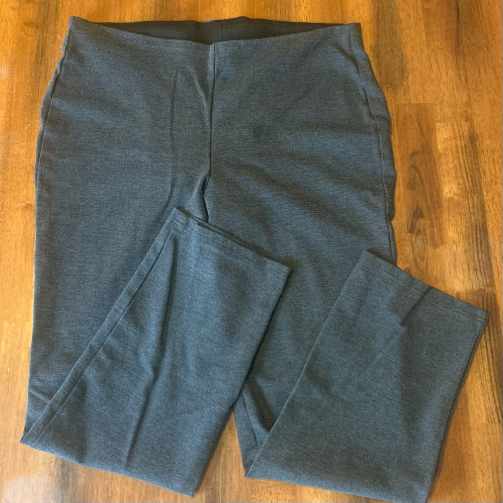 JM Collections Pull on Pants Large Gray Stretchy